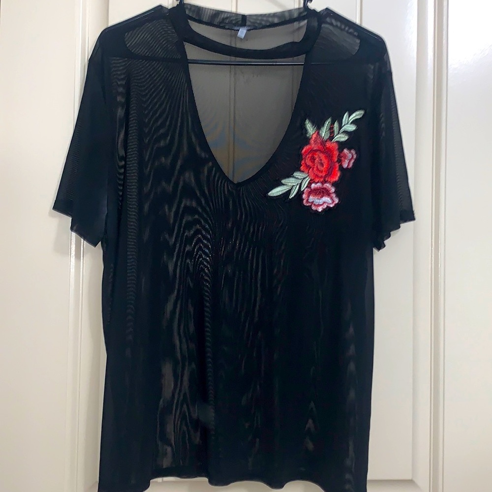 Mesh Rose Top